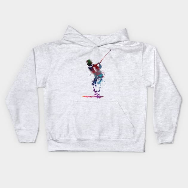 golf player sport art #golf #sport Kids Hoodie by JBJart